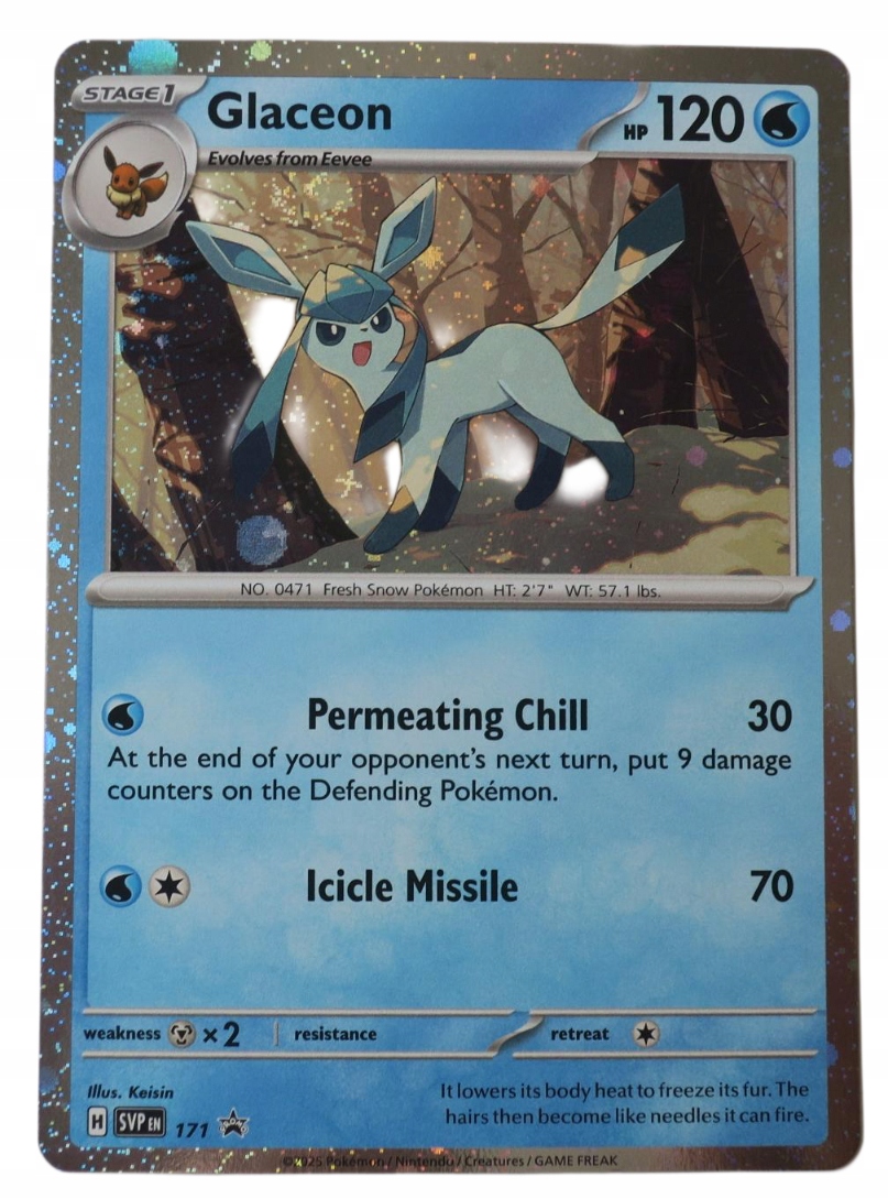 ORYGINALNA KARTA POKEMON PRISMATIC EVOLUTIONS GLACEON SVP 171 PROMO