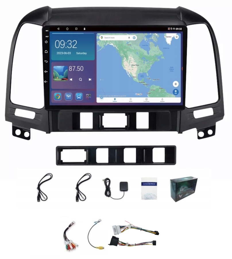 Rádio Navigace Hyundai Santa Fe 2006-2012 Carplay Android Auto 4GB 64GB