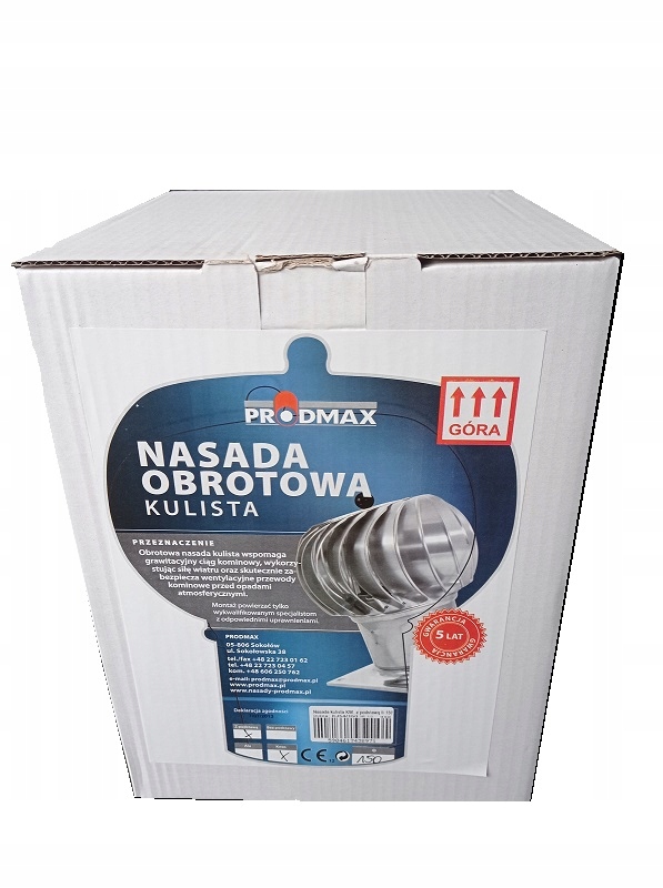 NASADA PODŁUŻNA KWAS FI 150 Z PODSTAWĄ Kształt okrągły