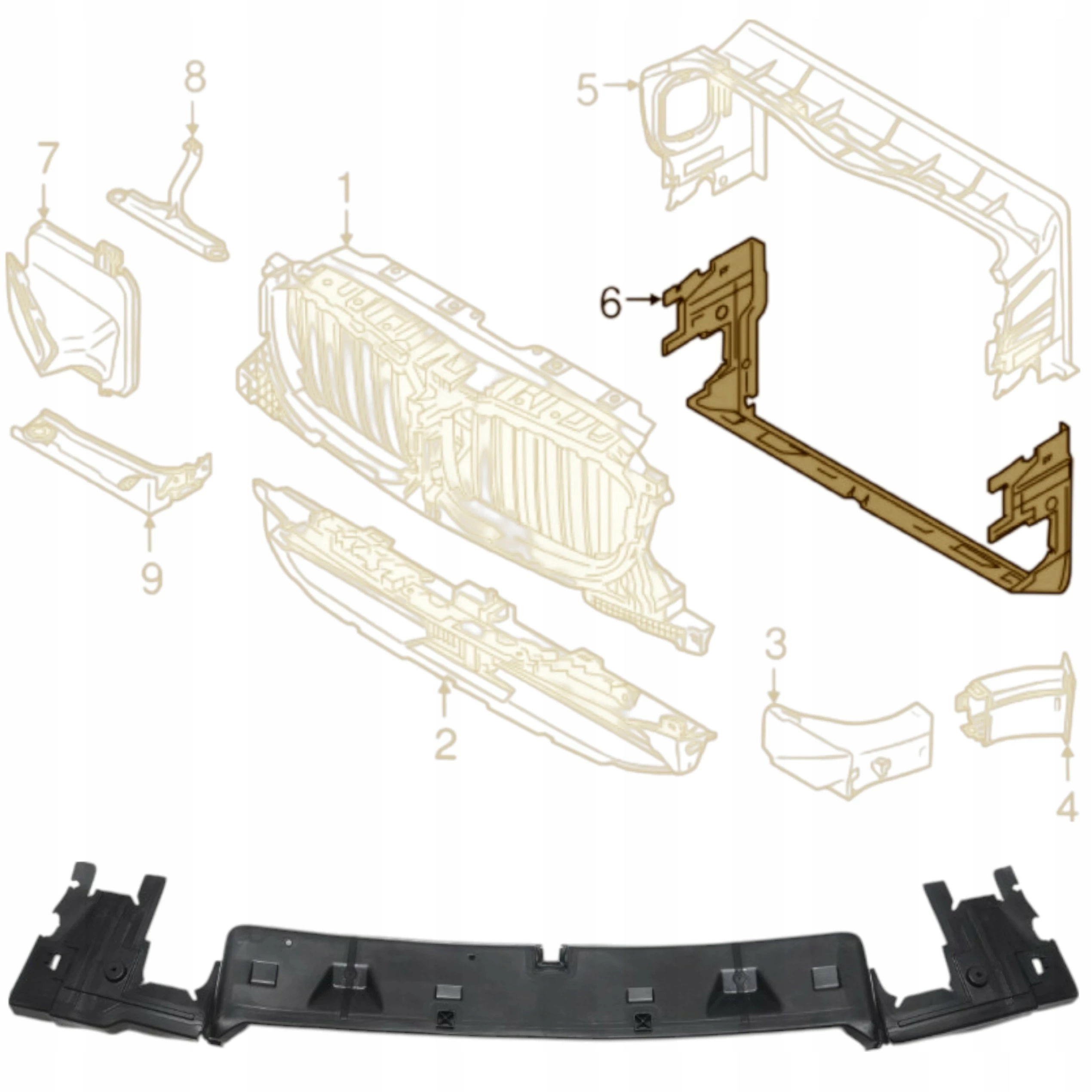 Spodní Vzduchový Kanál – Bmw X3 X4 G01/ G02 51747399997
