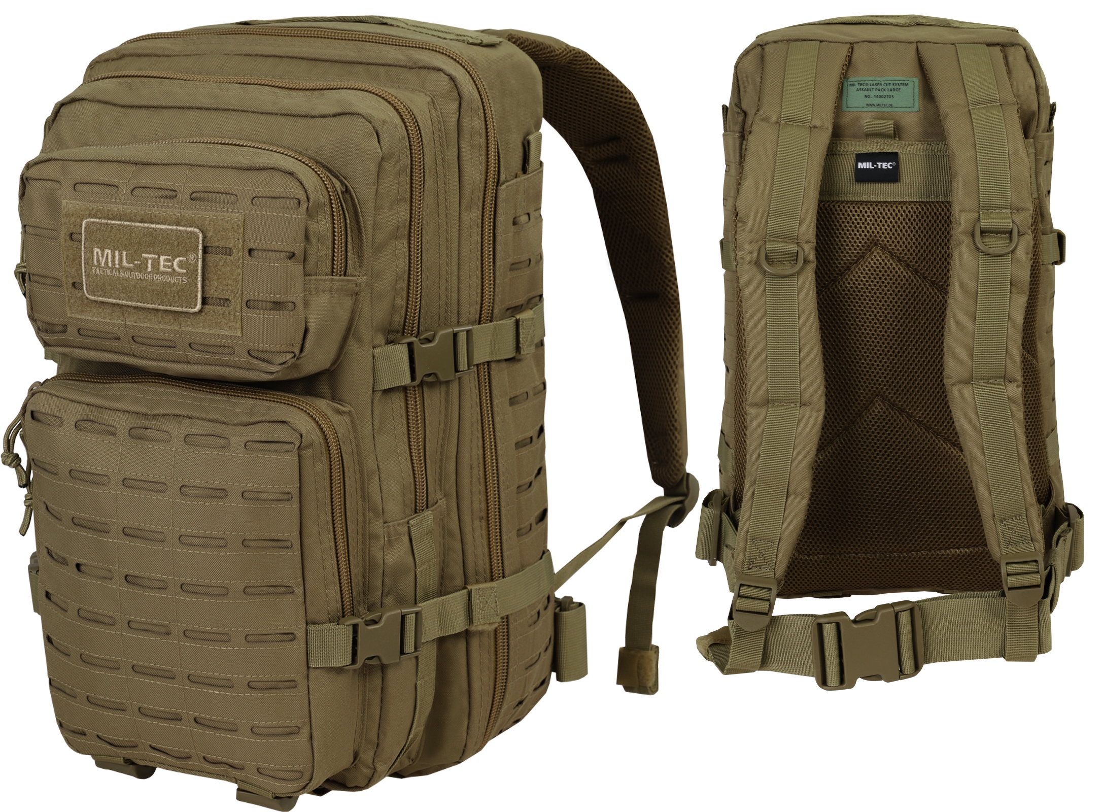 Plecak wojskowy taktyczny turystyczny Mil-Tec Assault Laser Cut 36L Coyote