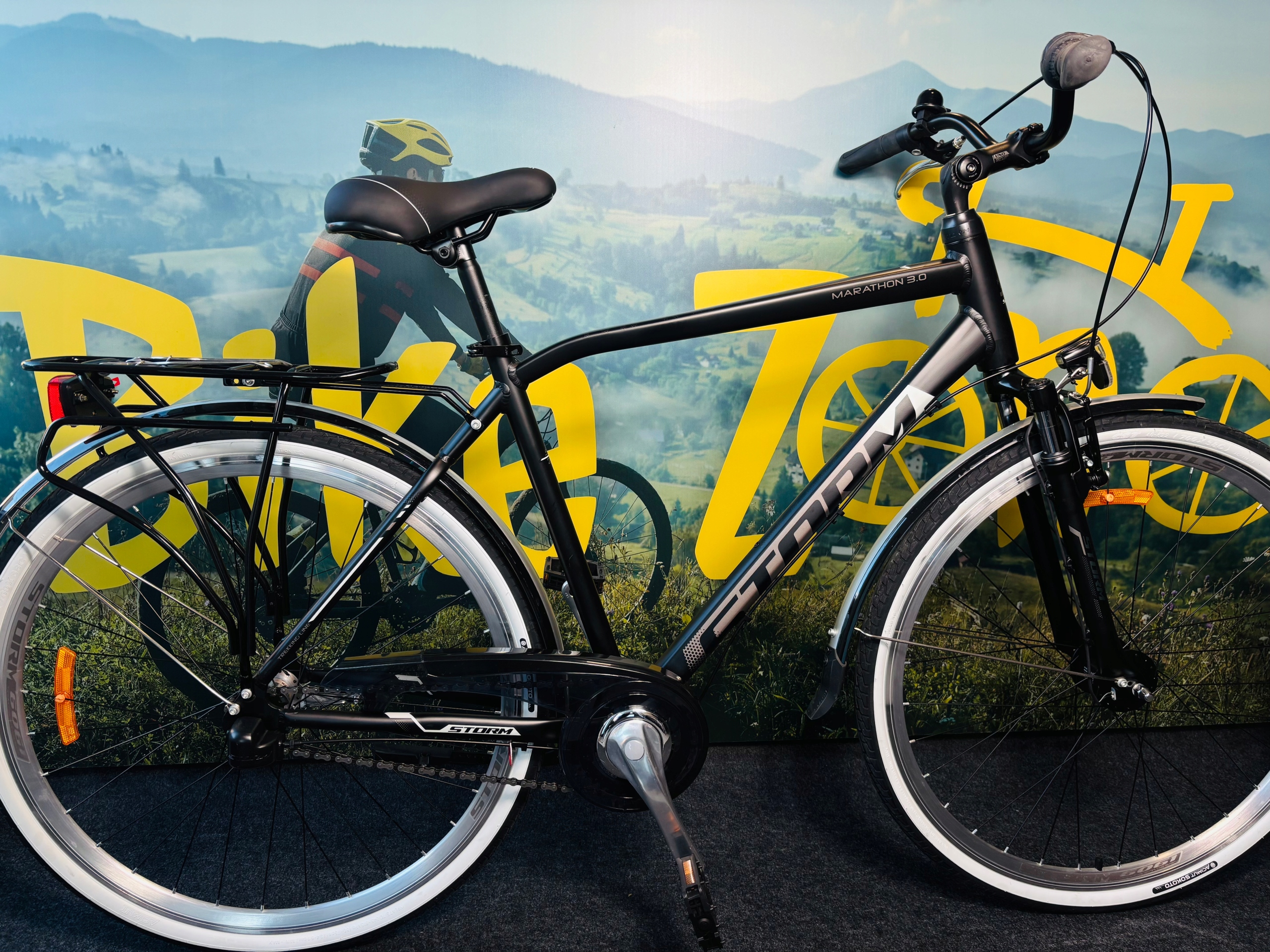 Rower trekkingowy Storm Marathon 3.0 3S Man, Koła 28, Rama 21, czarny mat