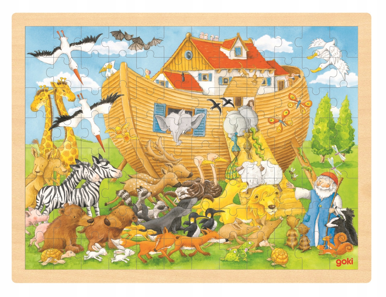

Układanka dla dzieci Drewniane Puzzle Arka Noego