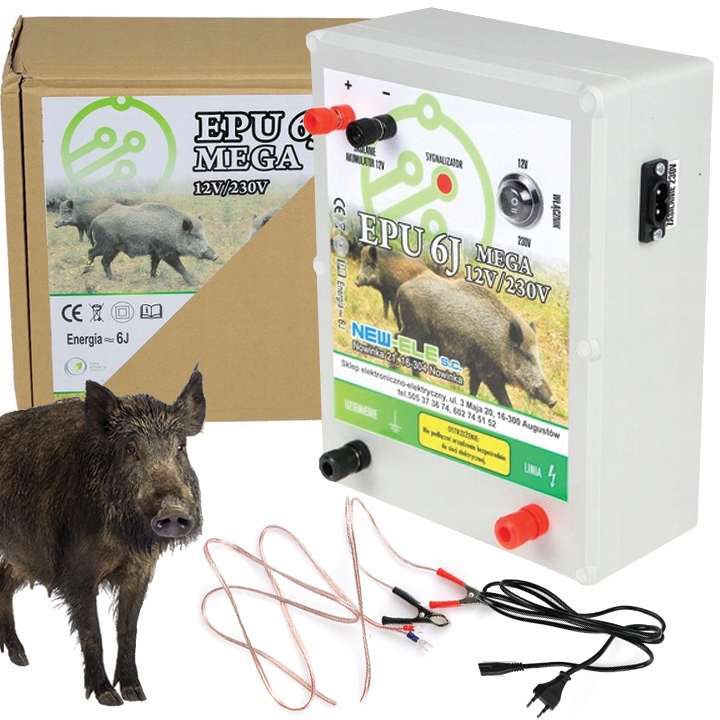 ELEKTRYZATOR UNIWERSALNY 12/230V PASTUCH ELEKTRYCZNY 6J dziki dzika