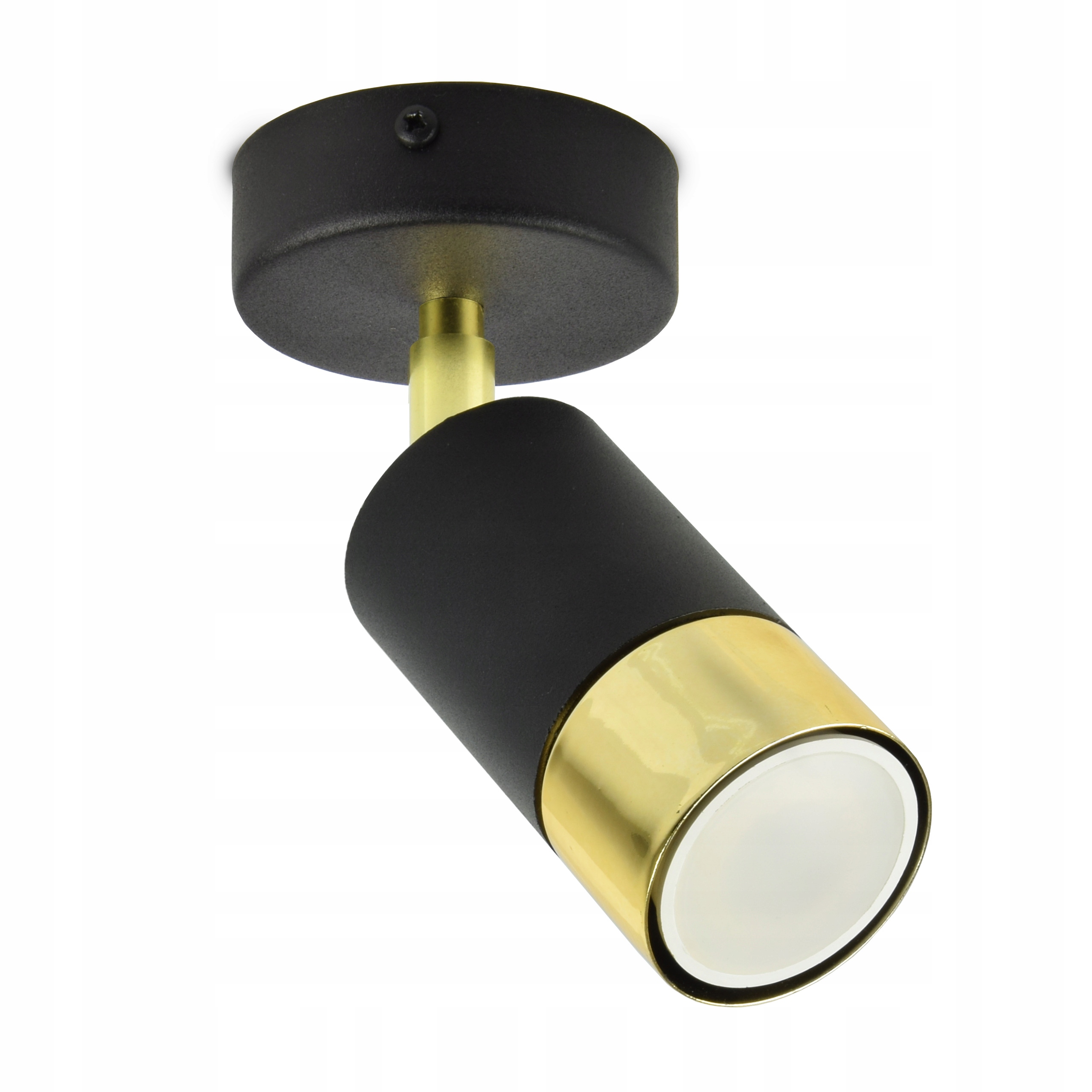 

Lampa Sufitowa Spot Tuba Metal Czarna Złota GU10