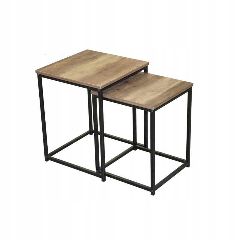 Skladací stôl Joya 2ks, stohovateľný, štvorcový 40x40x50cm