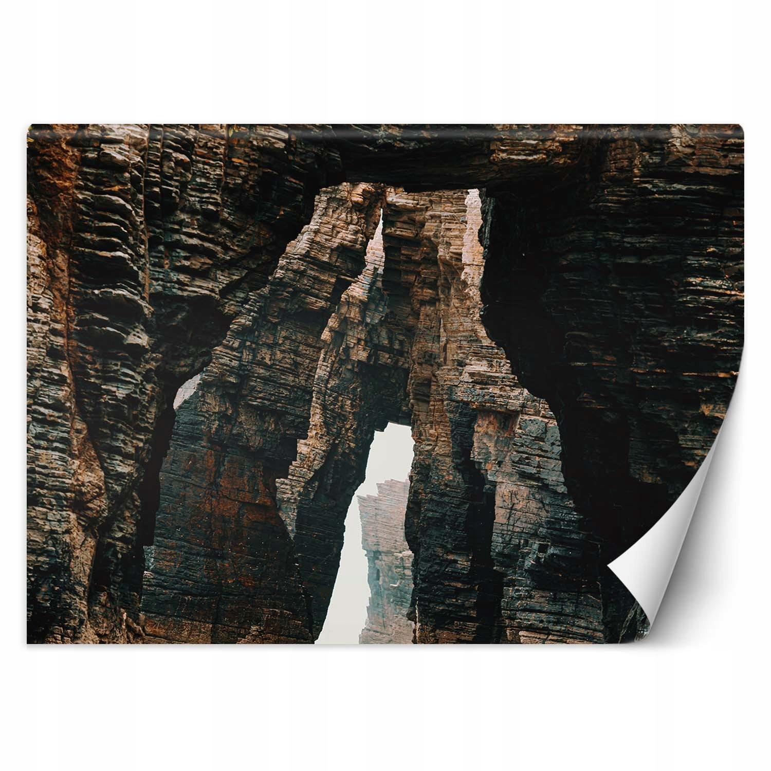 Fototapeta 3D tunel ve skalách 350x245