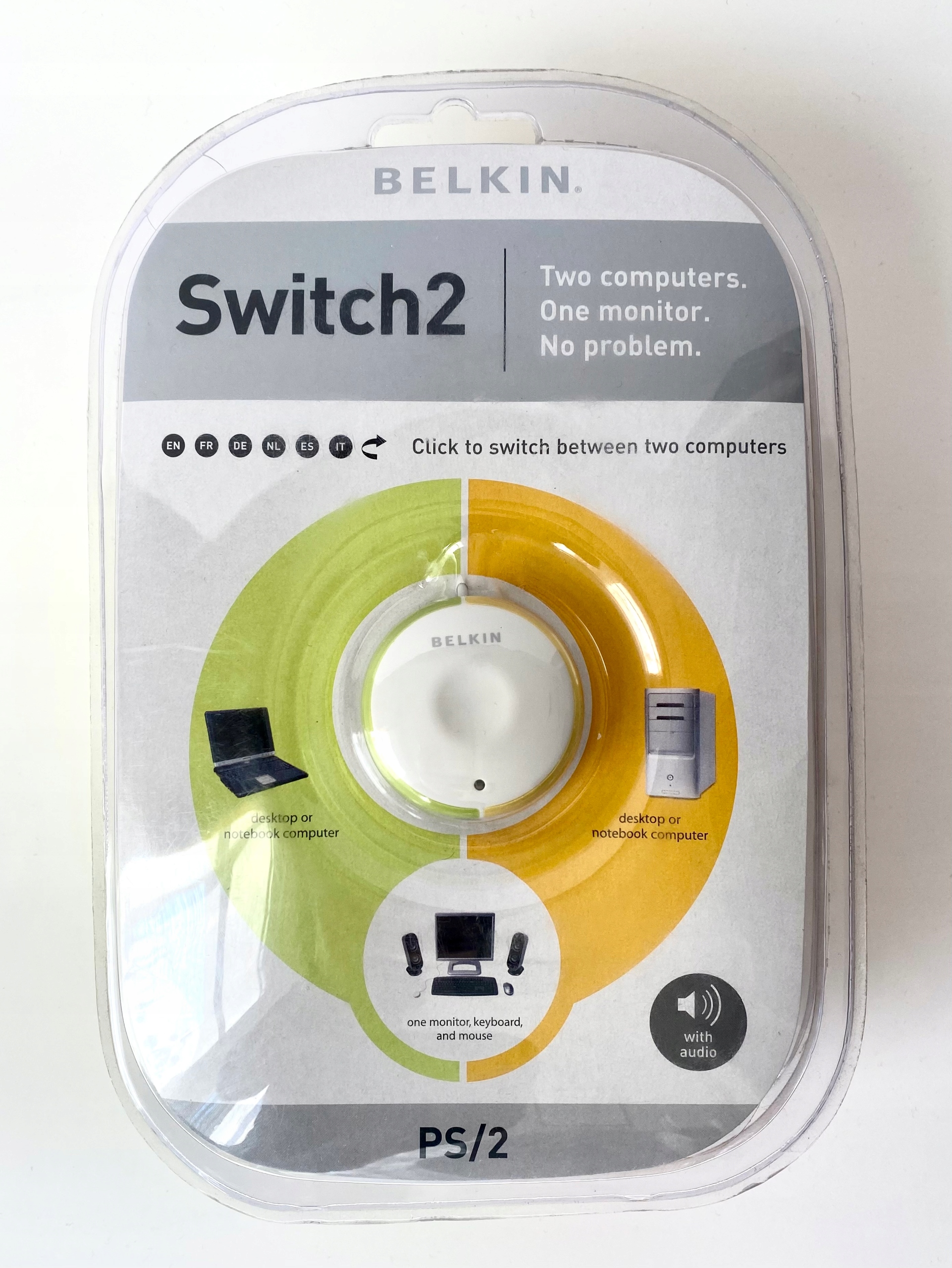 Belkin Switch2 for PC przełącznik KVM Biały