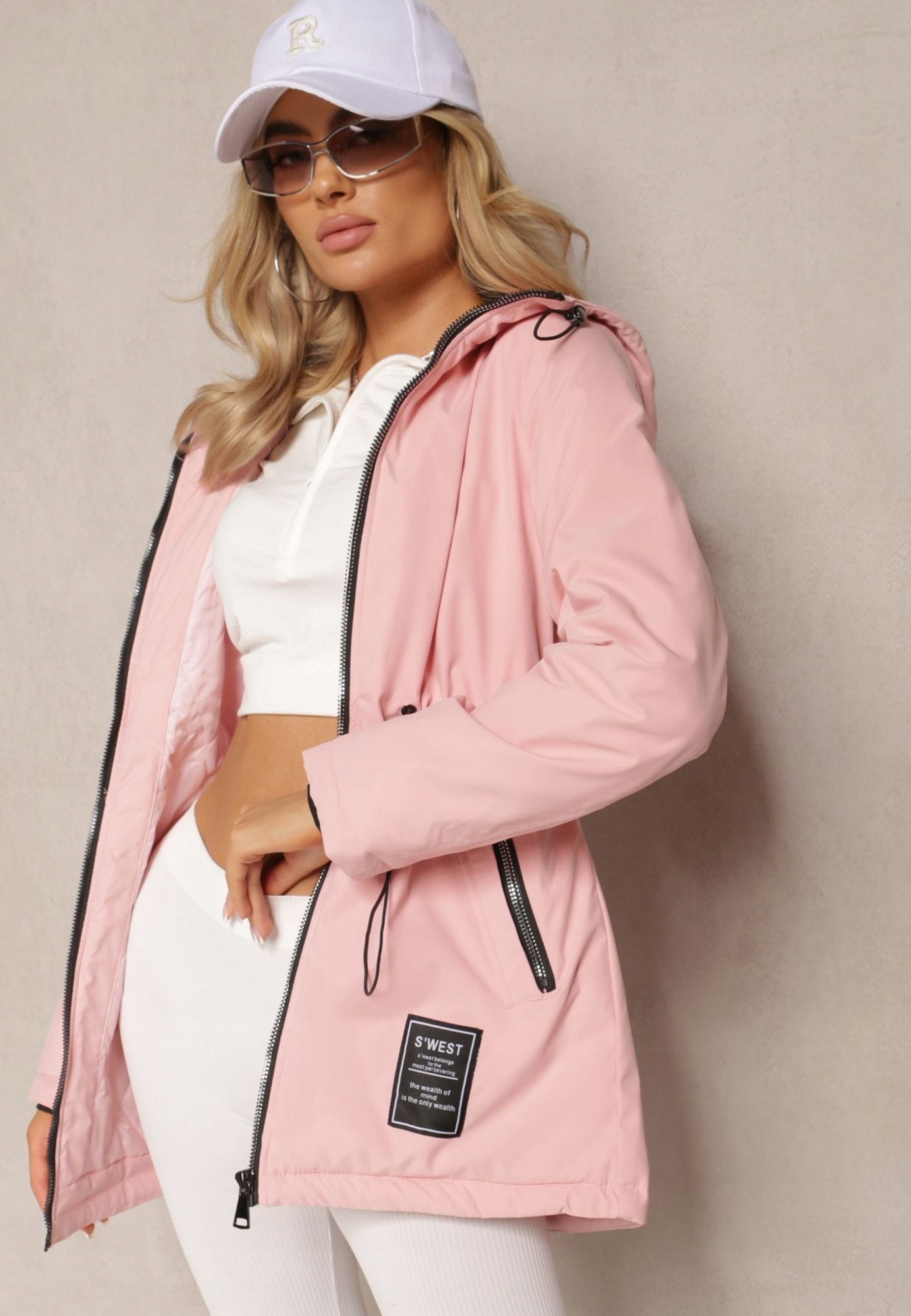 Renee Růžová dámská vypasovaná bunda velikosti XL