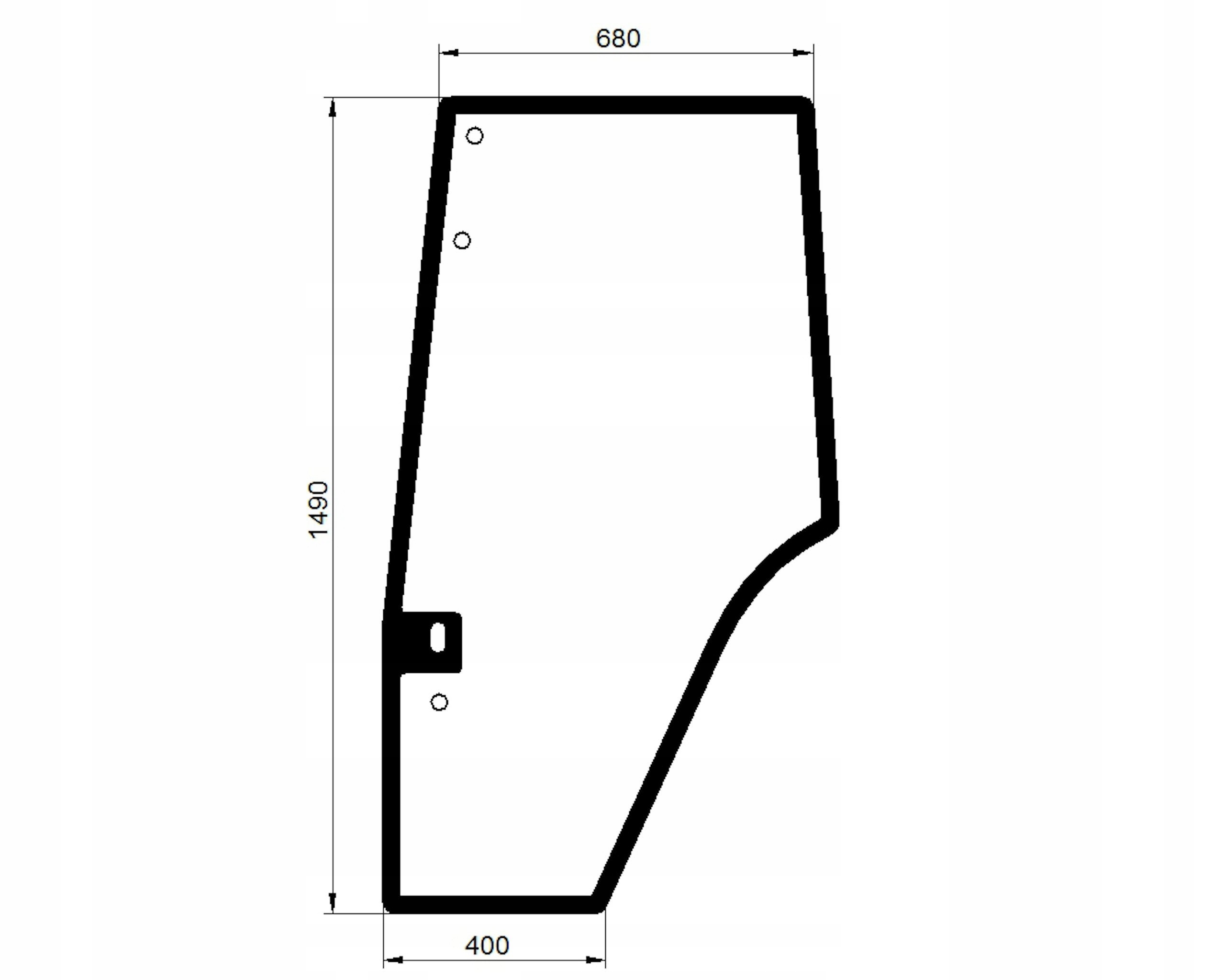 sklo Fiat Ford New Holland dveře levé 81871242