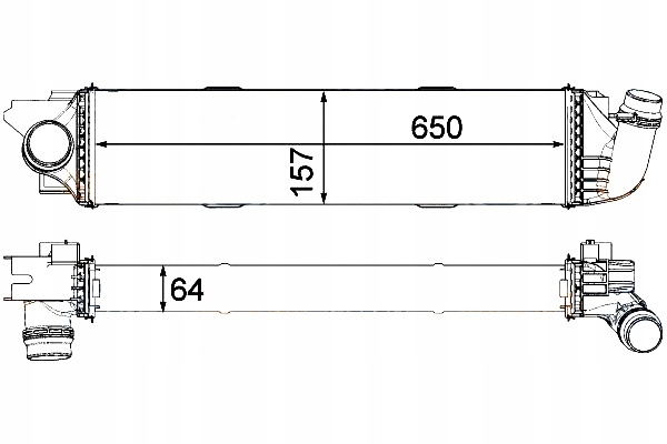 INTERCOOLER OPEL VIVARO 1,6CDTI RENAULT TRAFIC III Producent części Hella