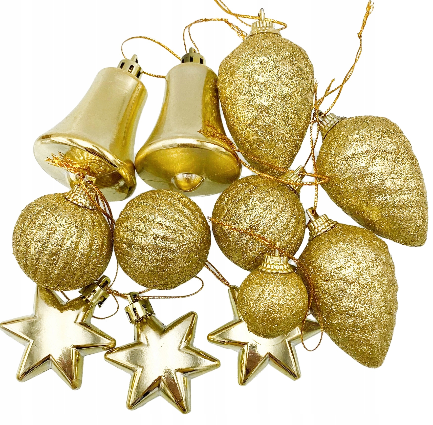 

Bombki zestaw Złote bańki złoty 12szt