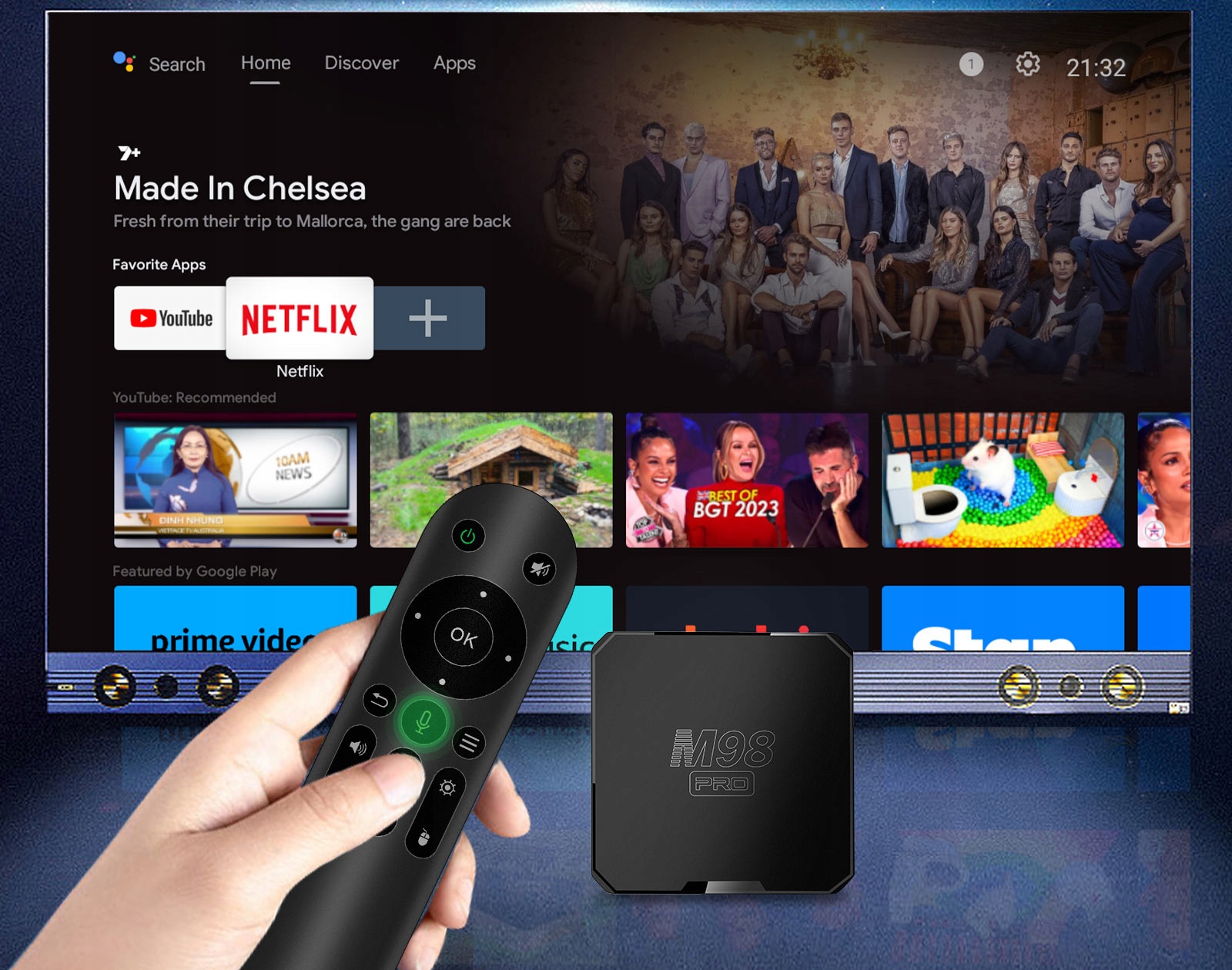 SMART BOX TV 4K WIFI Android 10 PRZYSTAWKA 2/16G Złącze HDMI tak