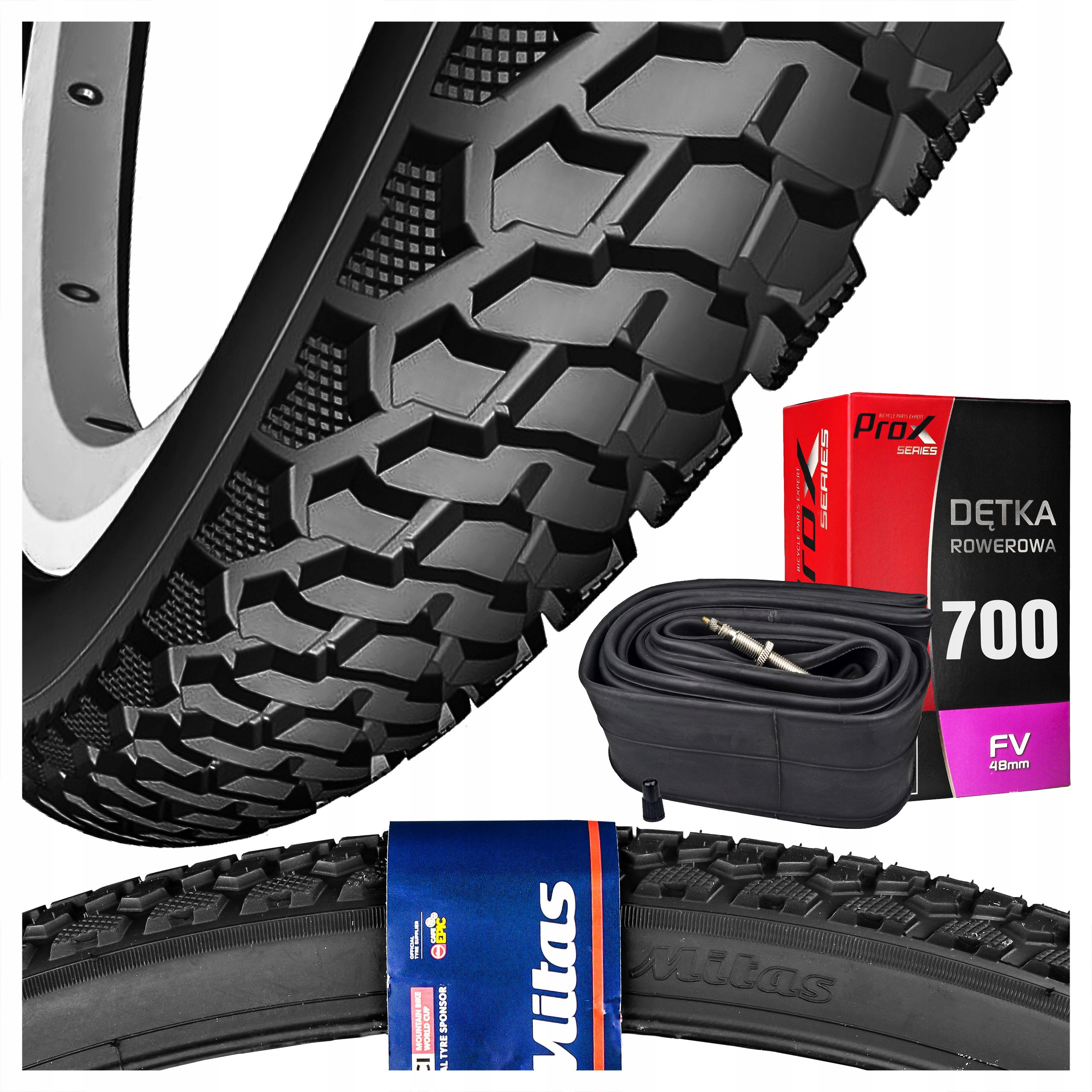 Opona Rowerowa Rubena Mitas Gripper 700x40C 42-622 Dętka Prox Presta