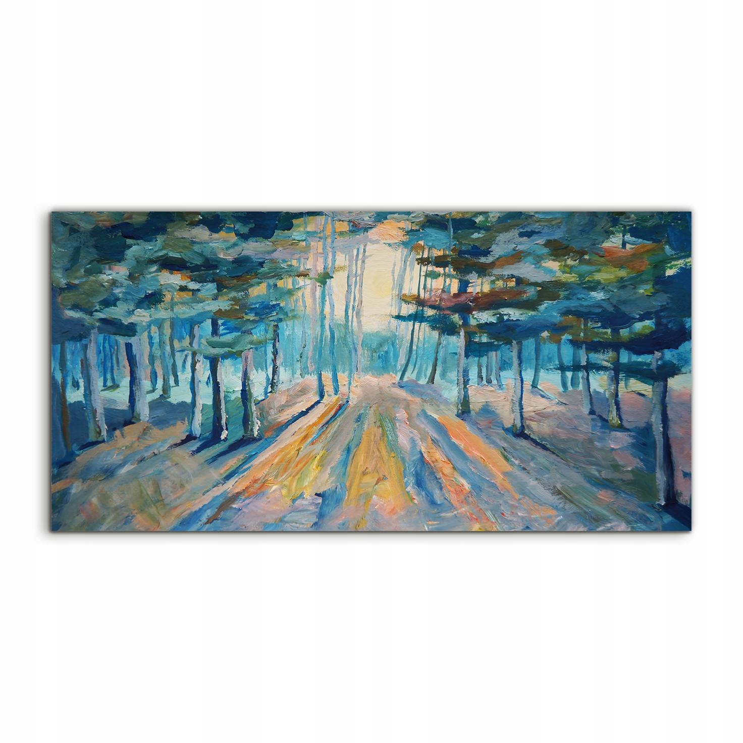 Akrylový fotoobraz 140x70 s potlačou Zima Les Slnko