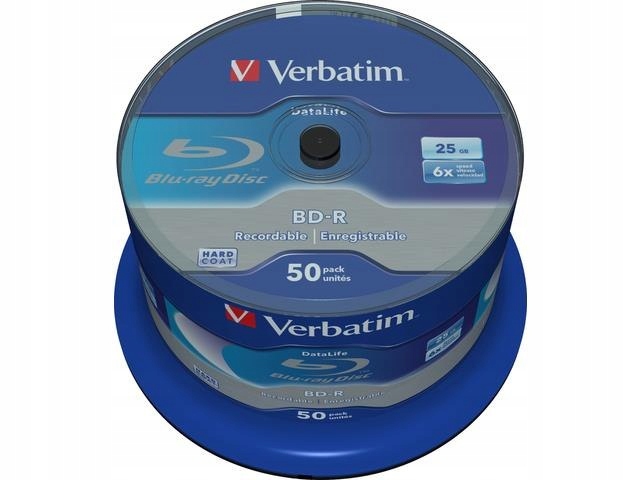 Płyty Bd-r Verbatim 25GB X6 Datalife (Cake 50)