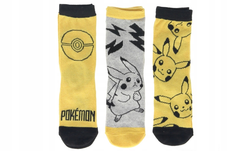 Skarpetki skarpety POKEMON Pikachu Pika Pikaczu 3 pary 27/30