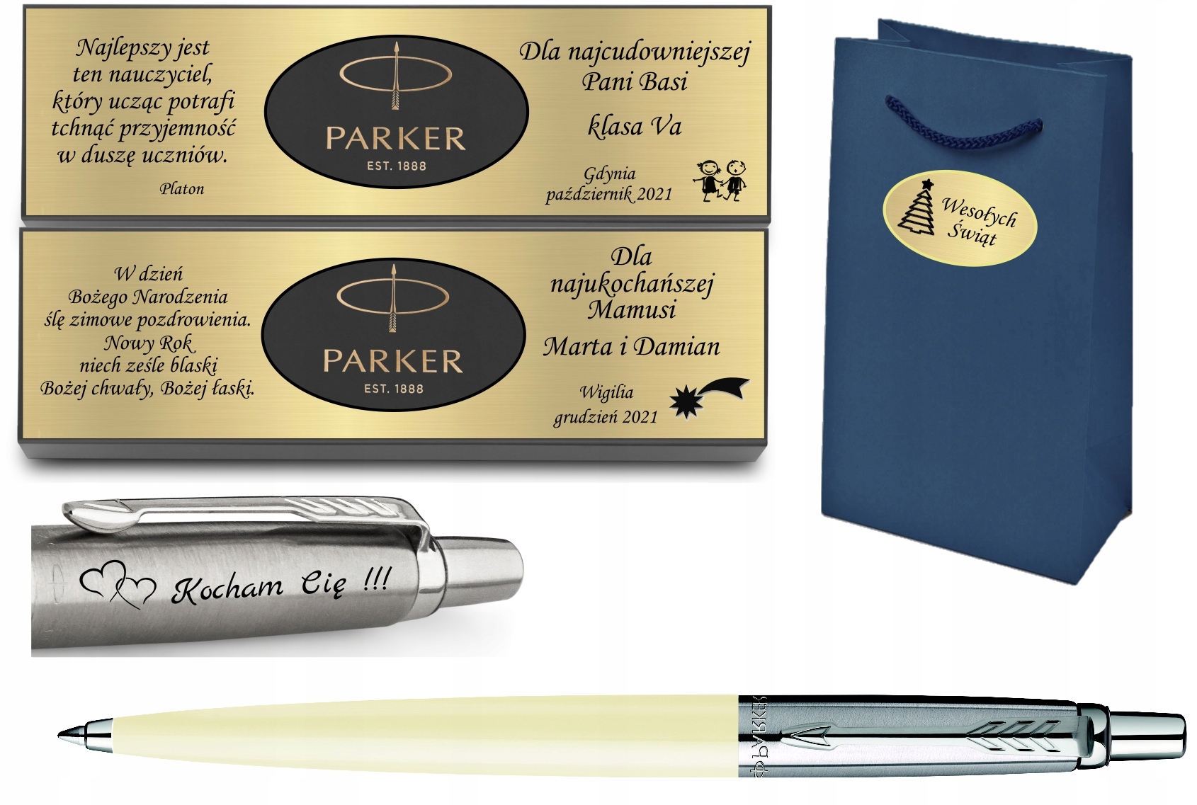 

Parker Długopis Jotter Biały Grawer Tabliczka