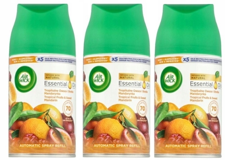 Levně Air Wick Tropické ovoce Mandarinka 3 x 250 ml