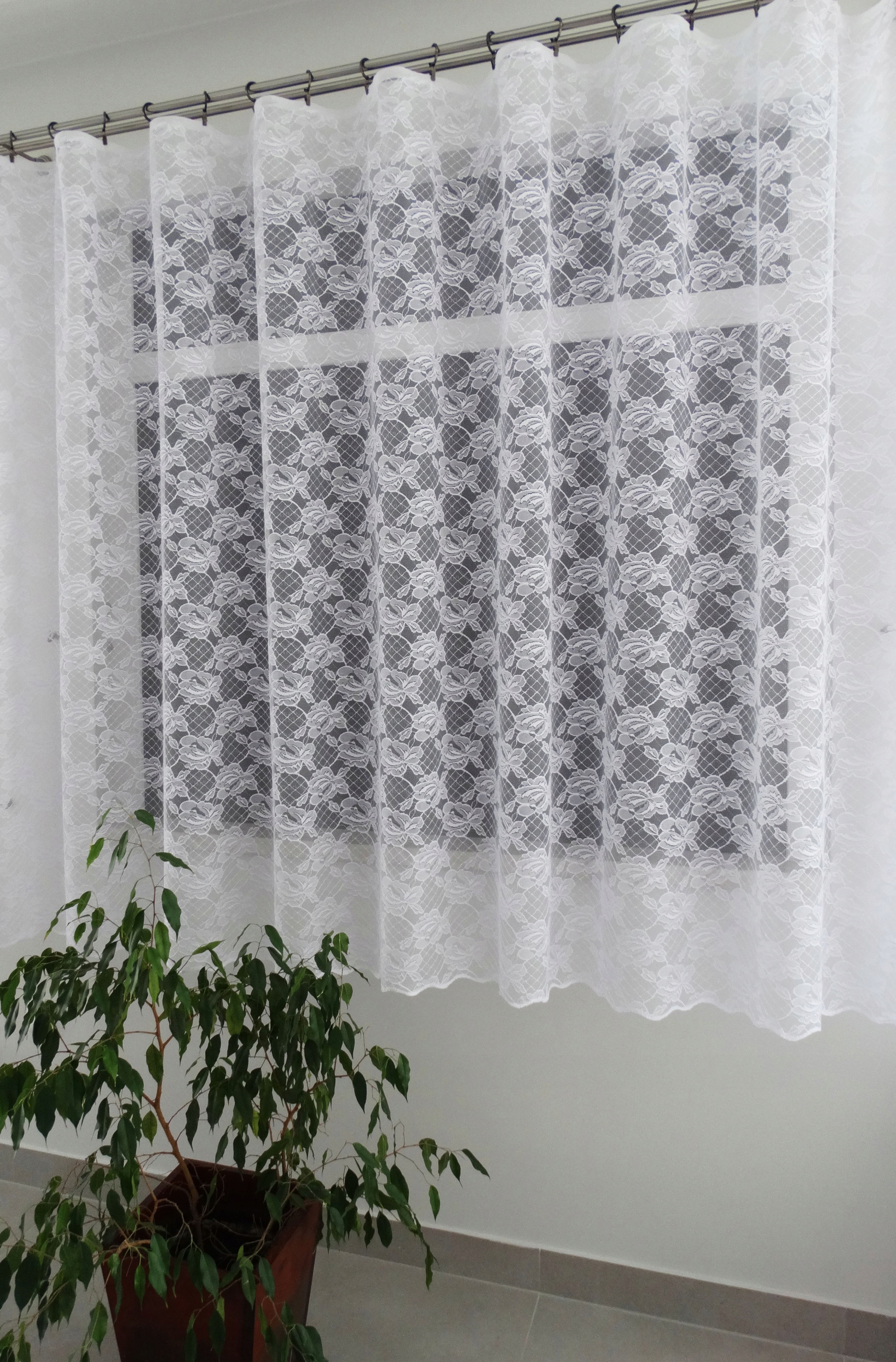 Mg Záclona žakár 586/10 Bílá 350X250 cm Hotová Obšitá Bt