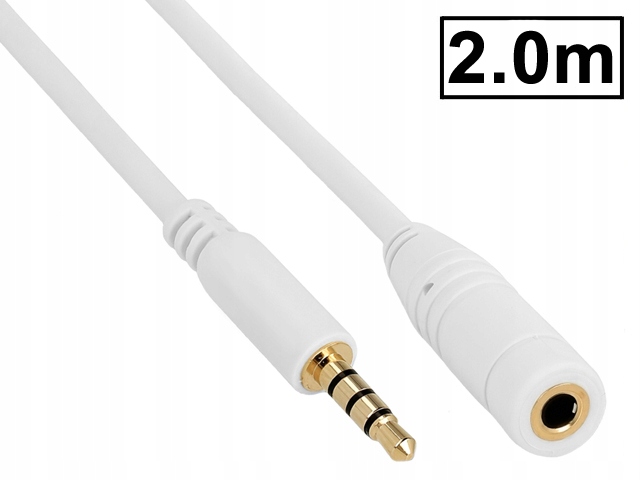 

Przedłużacz Jack 3.5/4P Trrs wt-gn Hq Delock 2m