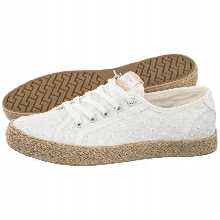 Dámské tenisky Pepe Jeans Brady Off White PGS300011 Bílé
