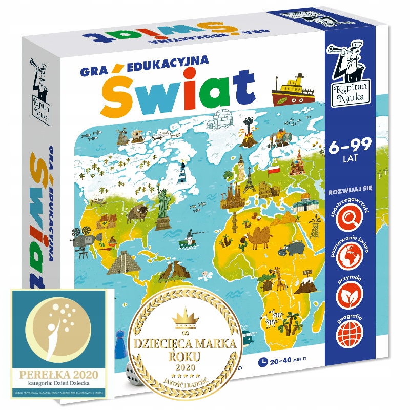 Kapitan Nauka ŚWIAT - gra edukacyjna 6+