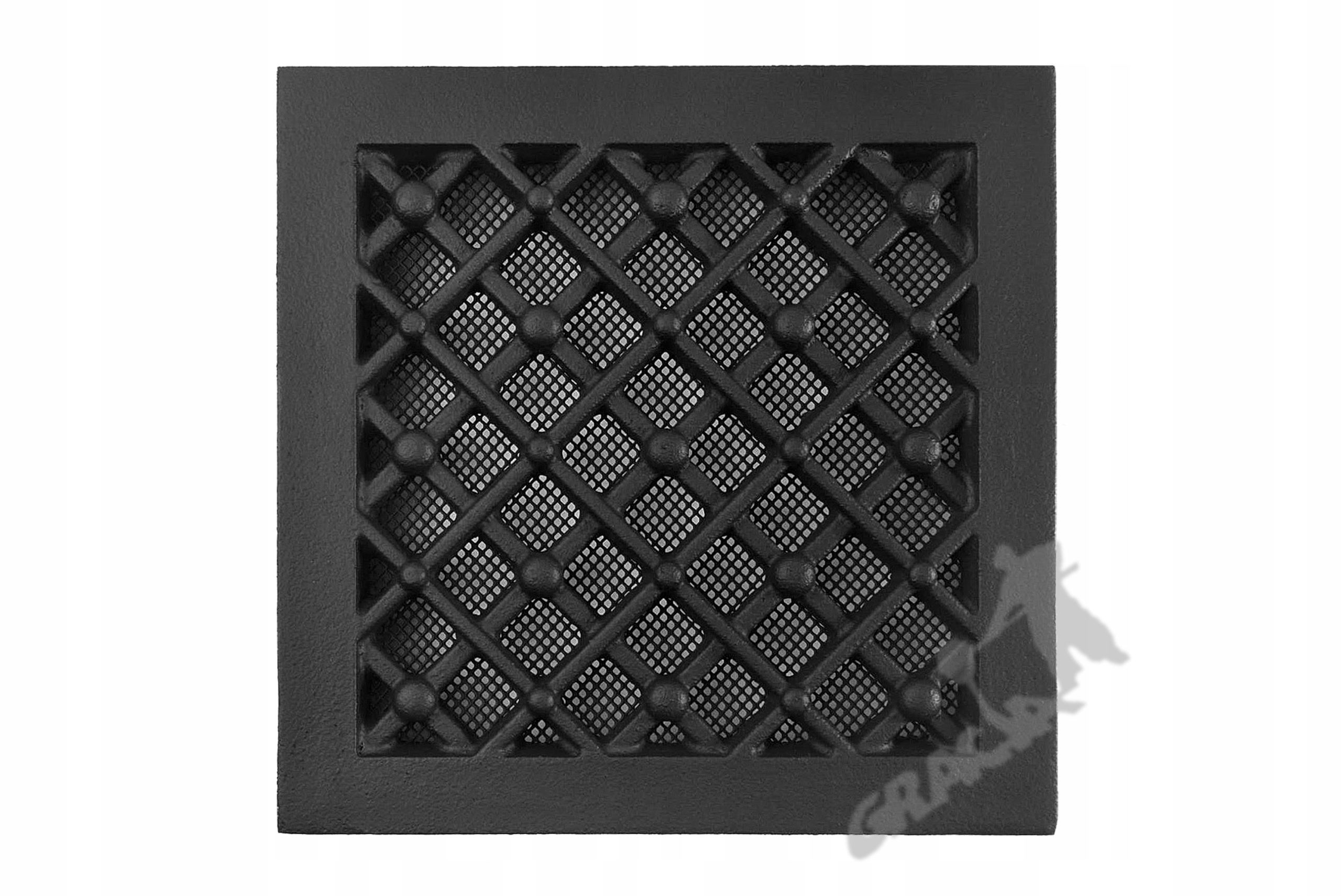 Kratka Wentylacyjna P05A 20X20 CM Z Siatką Żeliwna Retro Wylot