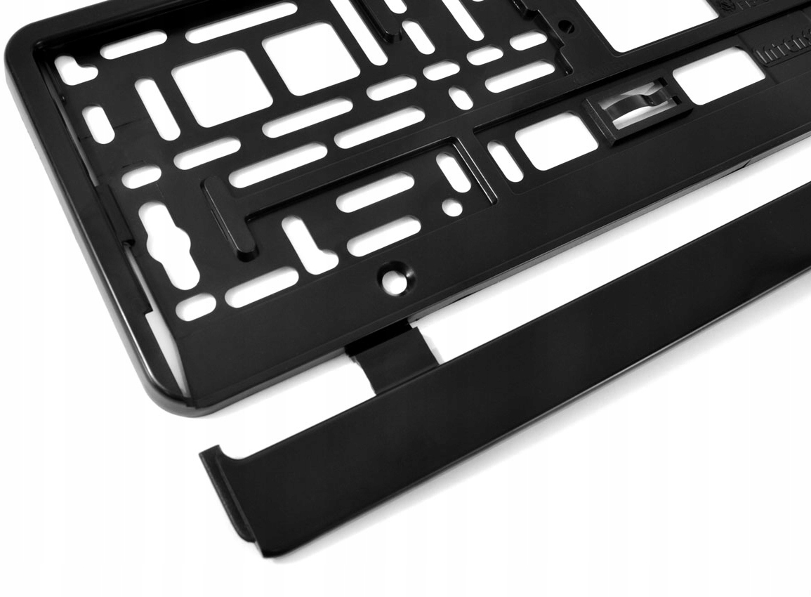 UNIWERSALNA RAMKA DO TABLIC REJESTRACYJNYCH CZARNA MATOWA JEDNORZĘDOWA 1SZT