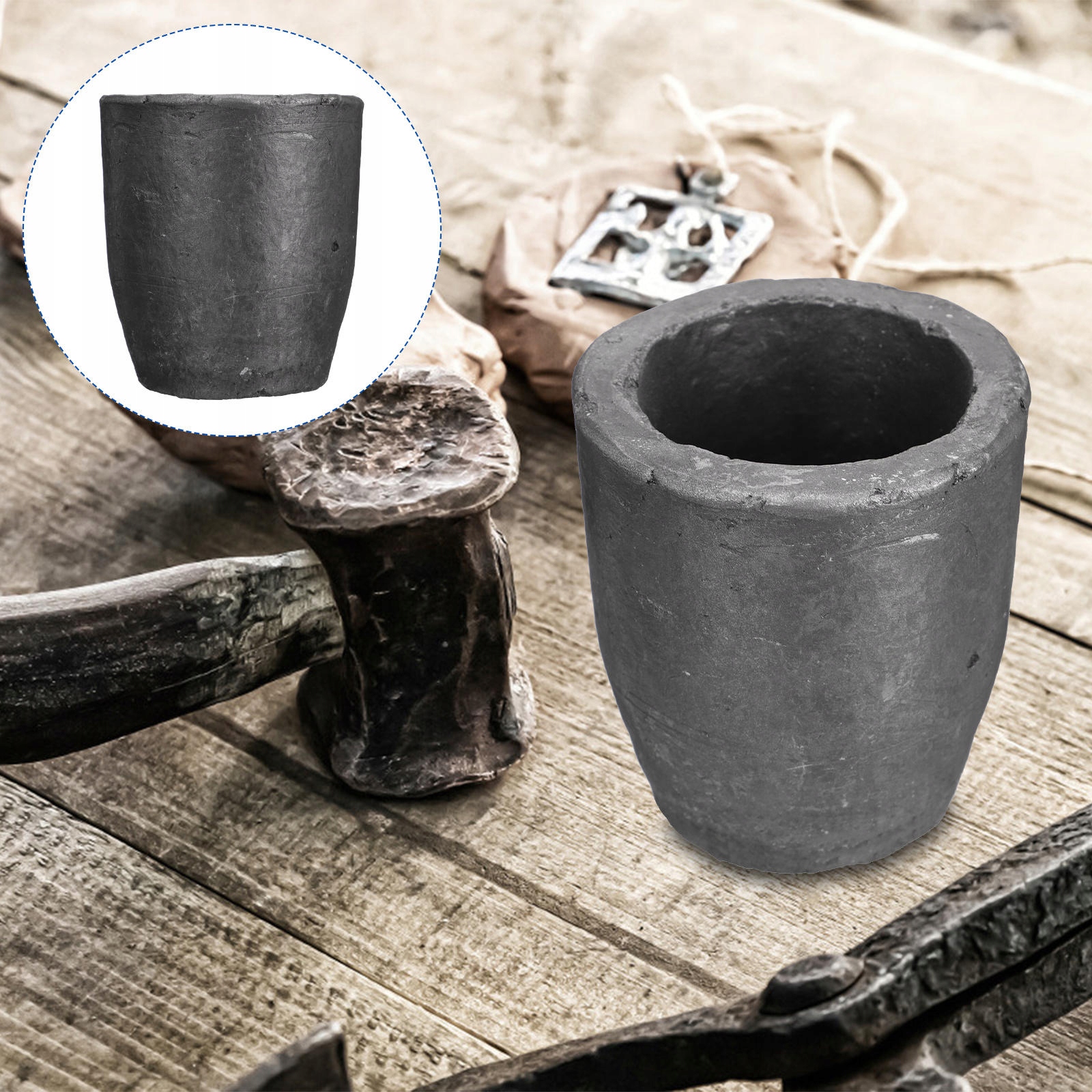 Grafito ir molio tiglis metalui lydyti – produkto nuotrauka 10
