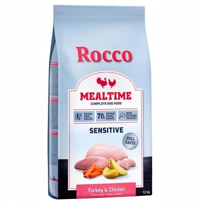 Levně krmivo krmivo pro psy Rocco Mealtime Sensitive krůta a kuřetem 12 kg