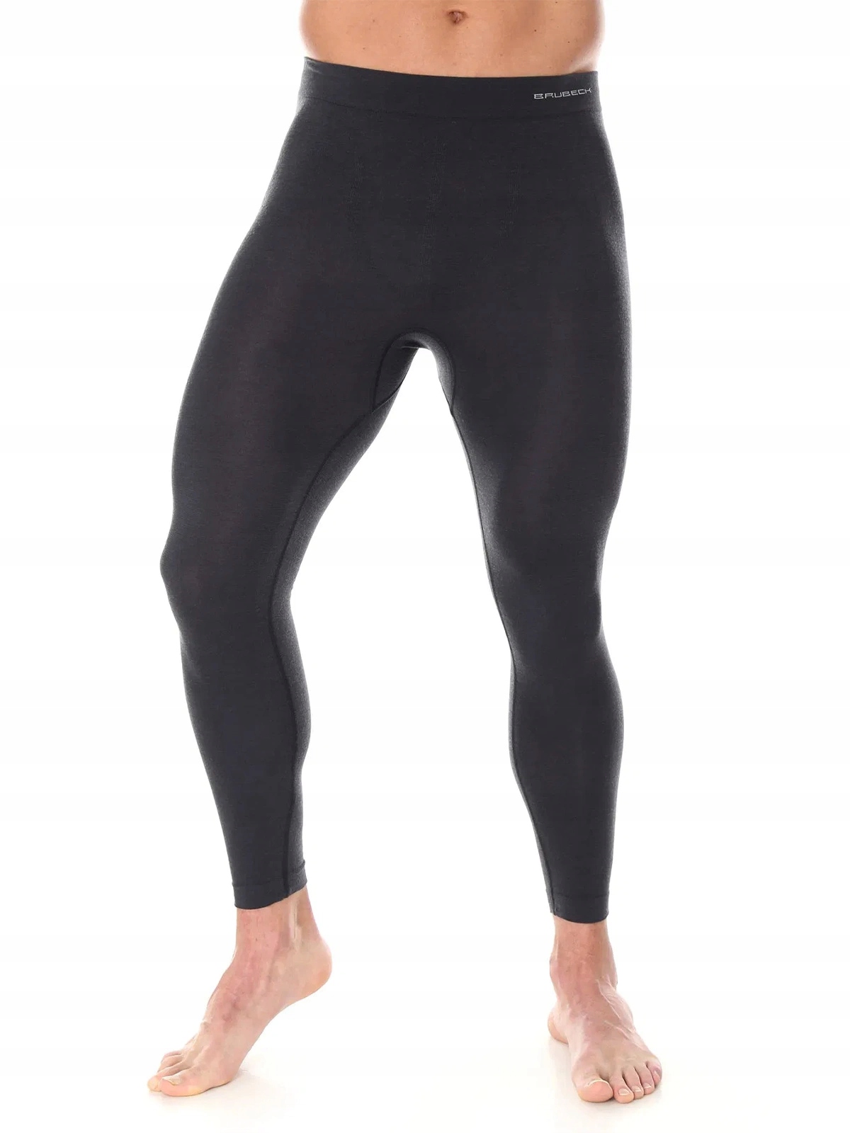 Legginsy Kalesony Męskie Z Wełny Merino Wool Comfort Ciepłe Grafit #M