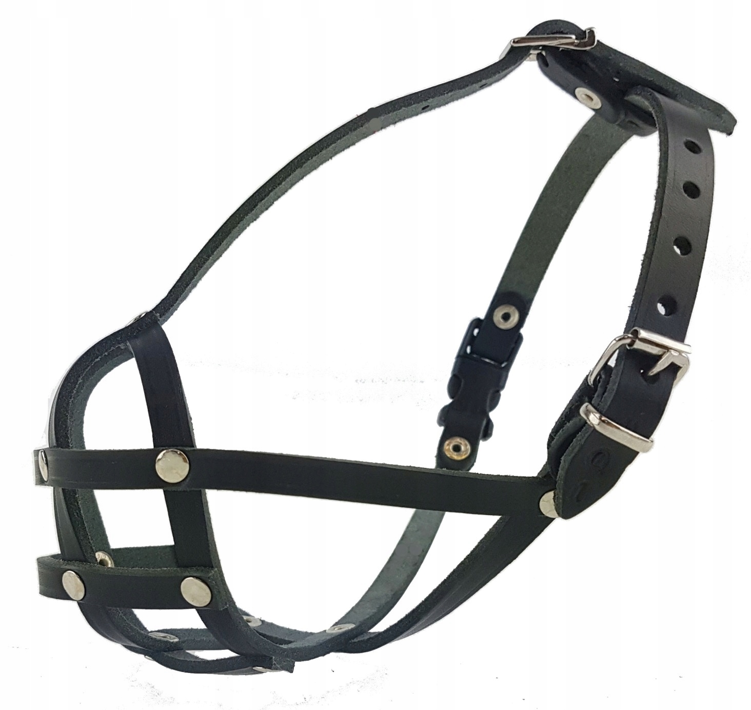 Levně Kožený náhubek pro mopsa Champion M1