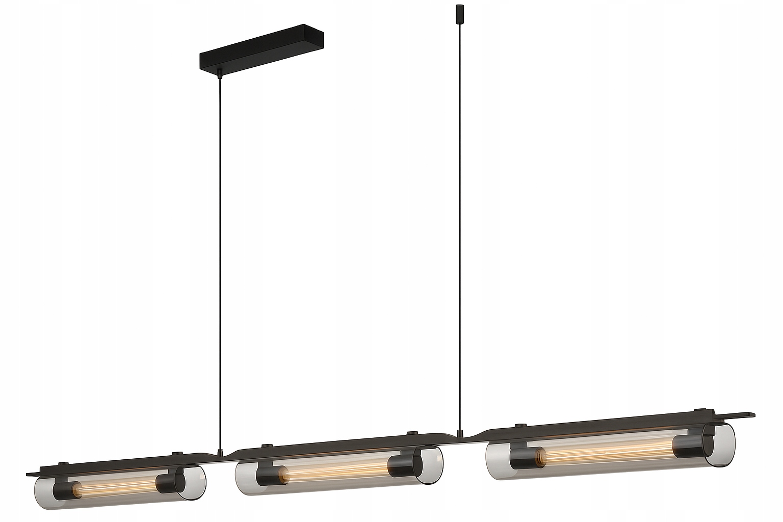 Selena Závesná lampa nad stôl 126 cm, čierna