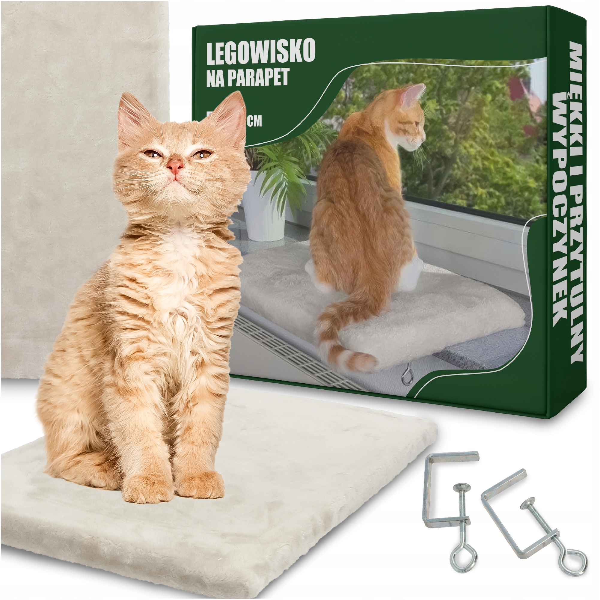 Pelíšek pro kočky na Parapet 51x36 Potah Lůžko Podložka Polštář Okno Ko B3