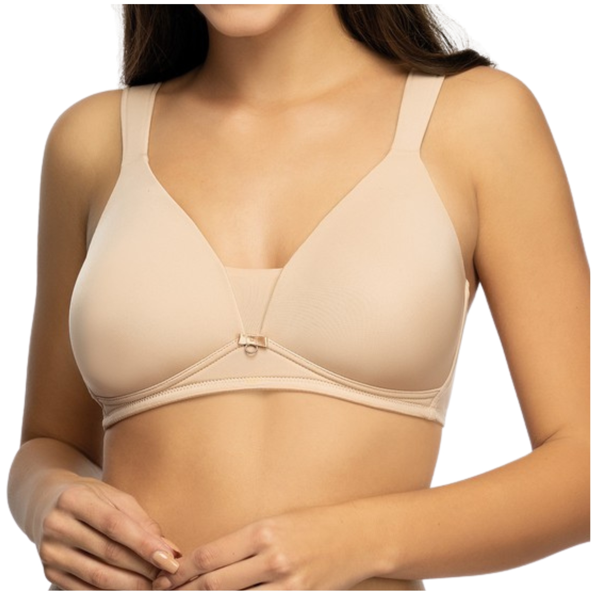 Podprsenka vyztužená, pohodlná, bez kostic, béžová Viania Jessy 80C