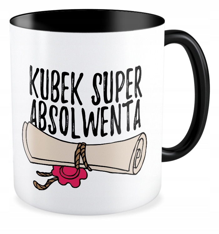 

Kubek czarny prezent Absolwenta Zakończenie Roku