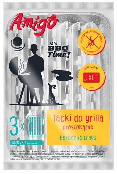 

Amigo Tacki do grilla prostokątne 23cm x 35cm 3szt