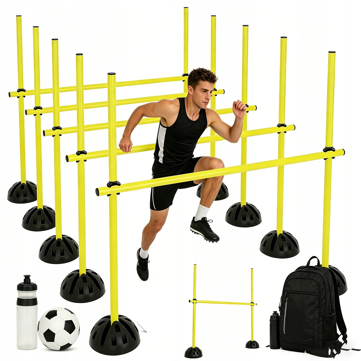 Przenośny Przeszkody Treningowe Agility Komplet Do Treningu Piłki Nożnej