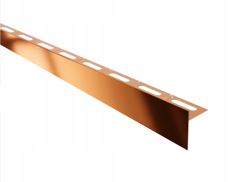 Podlahová Spádová Lišta Do Sprchové Vaničky Měď Lesk Levá 180 Měděná