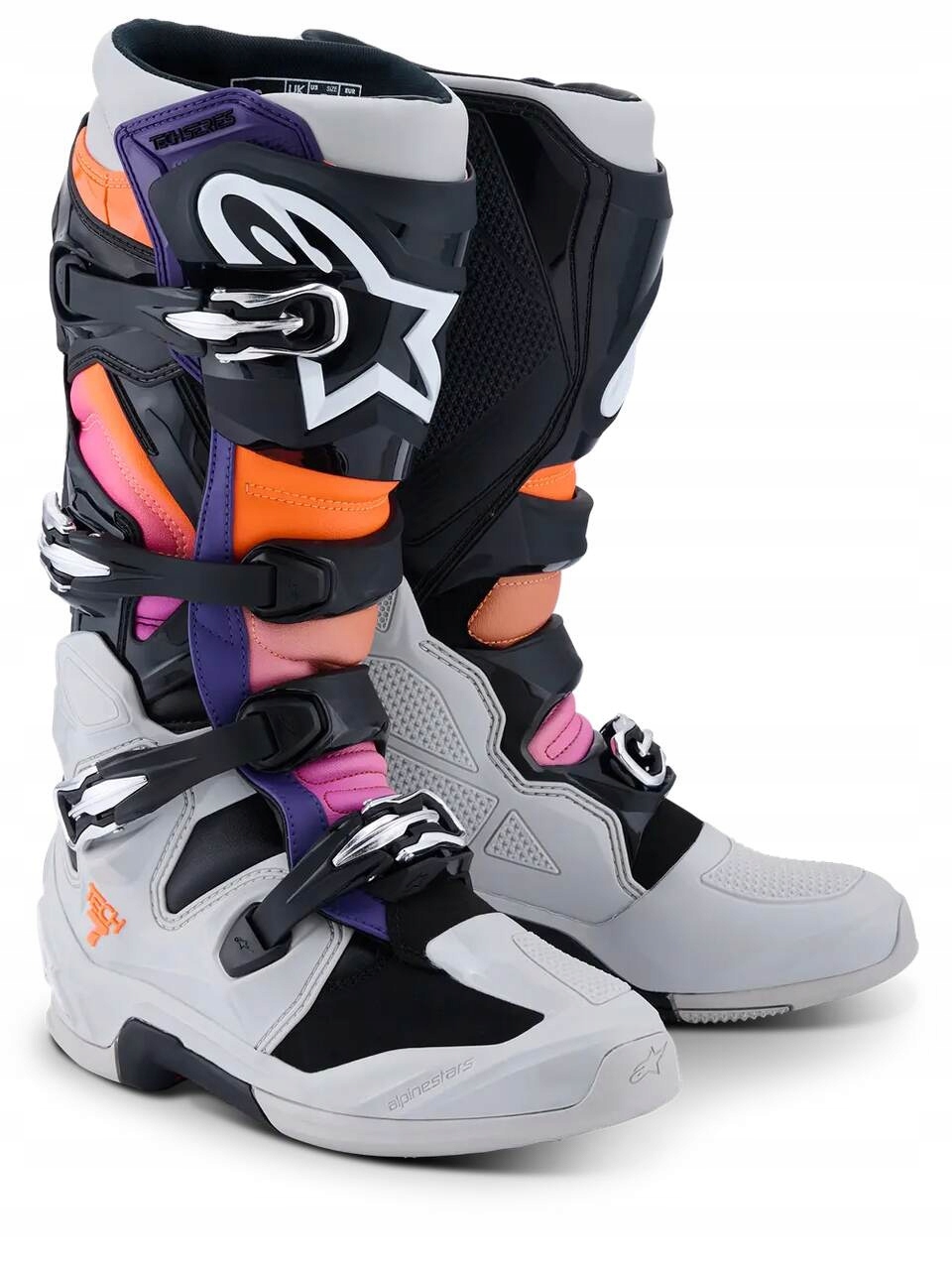 Topánky Alpinestars Tech 7 čierne/sivé/oranžové, veľkosť 48 (13)