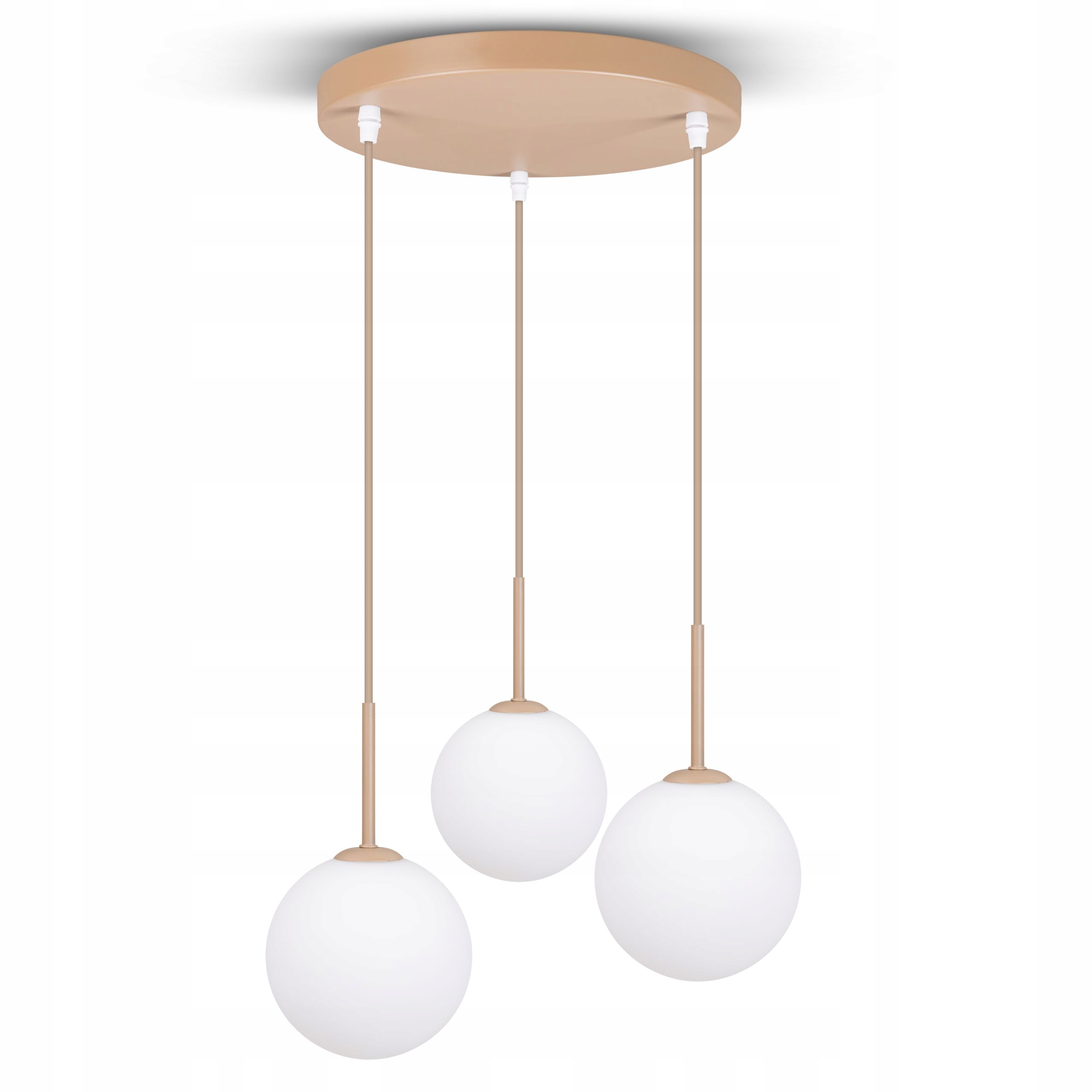 Závěsná stropní lampa Lustr Béžová Kule G9x3 Nastavitelná 160 cm