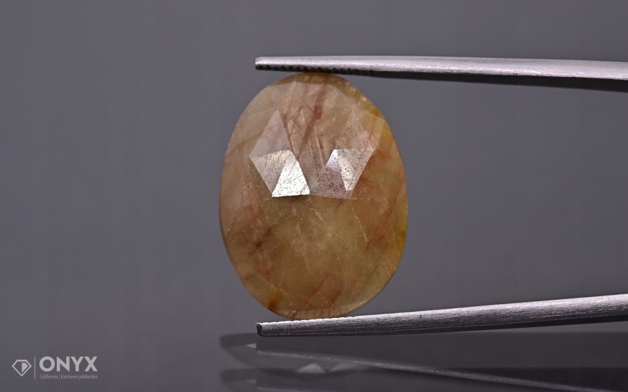 Safír fasetovaná nepravidelná rozeta 20x15,5 mm