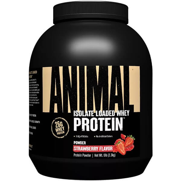 Universal Animal Isolate Loaded Whey Protein prémiový protein 2,3 kg jahoda