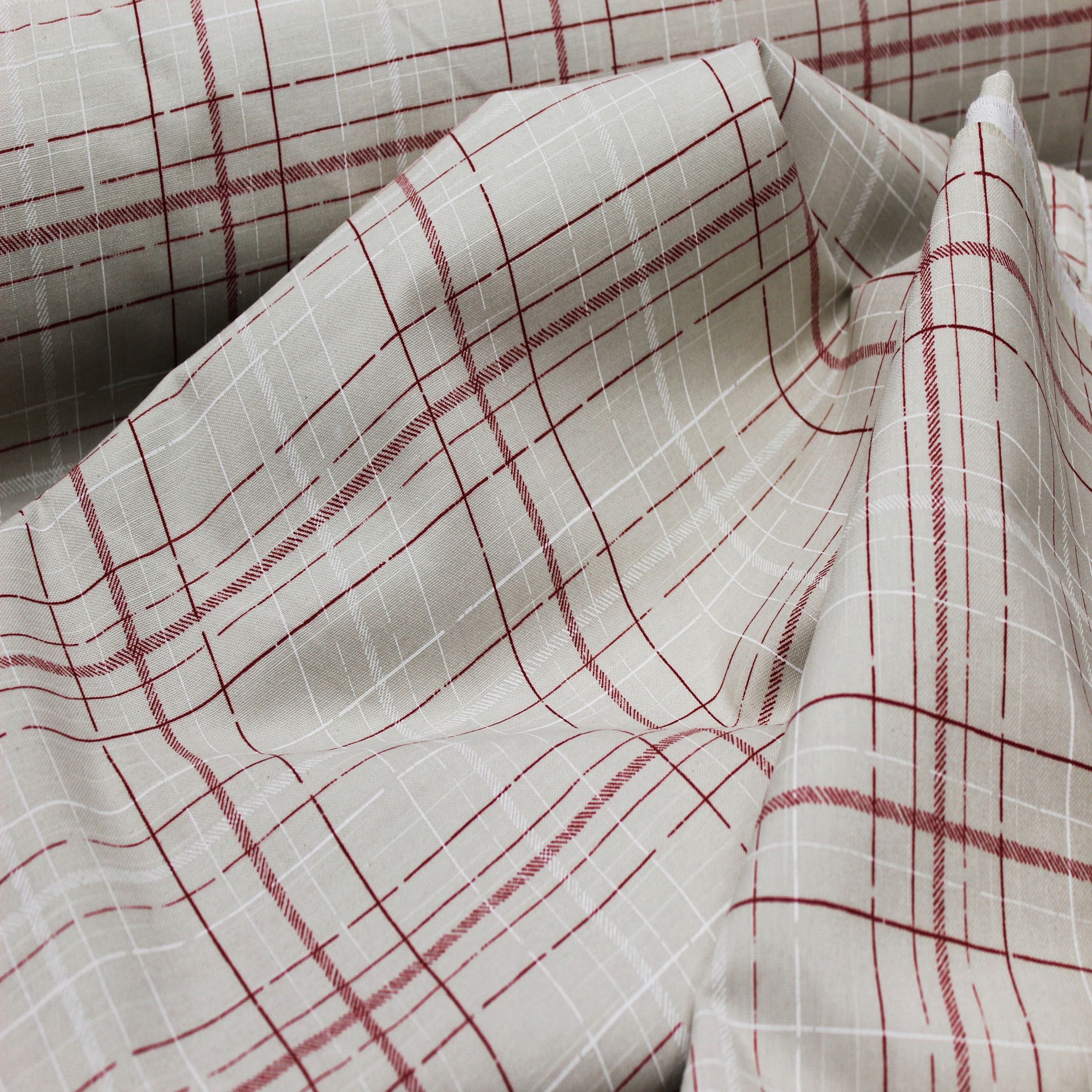 

Materiał na Zasłony Obrus w kratkę Bawełna