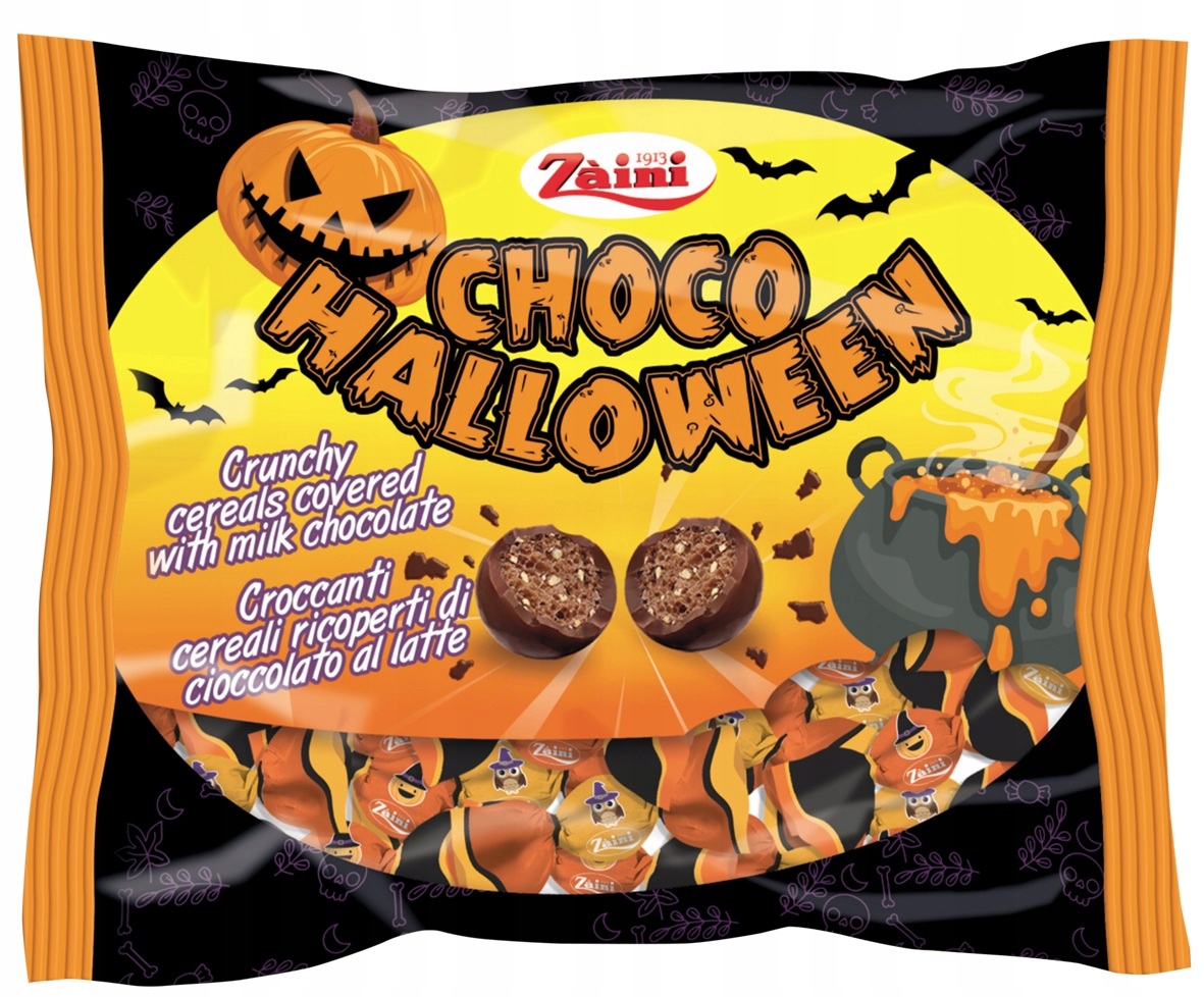 Levně 4x Choco Halloween Křupavé Čokoládové Bonbóny 125G