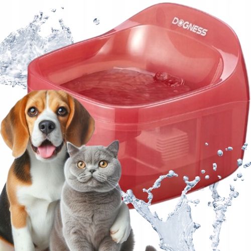 Levně Točená Fontána pro kočky psy, automatická, Led, tichá, Dogness filtr, 2 l