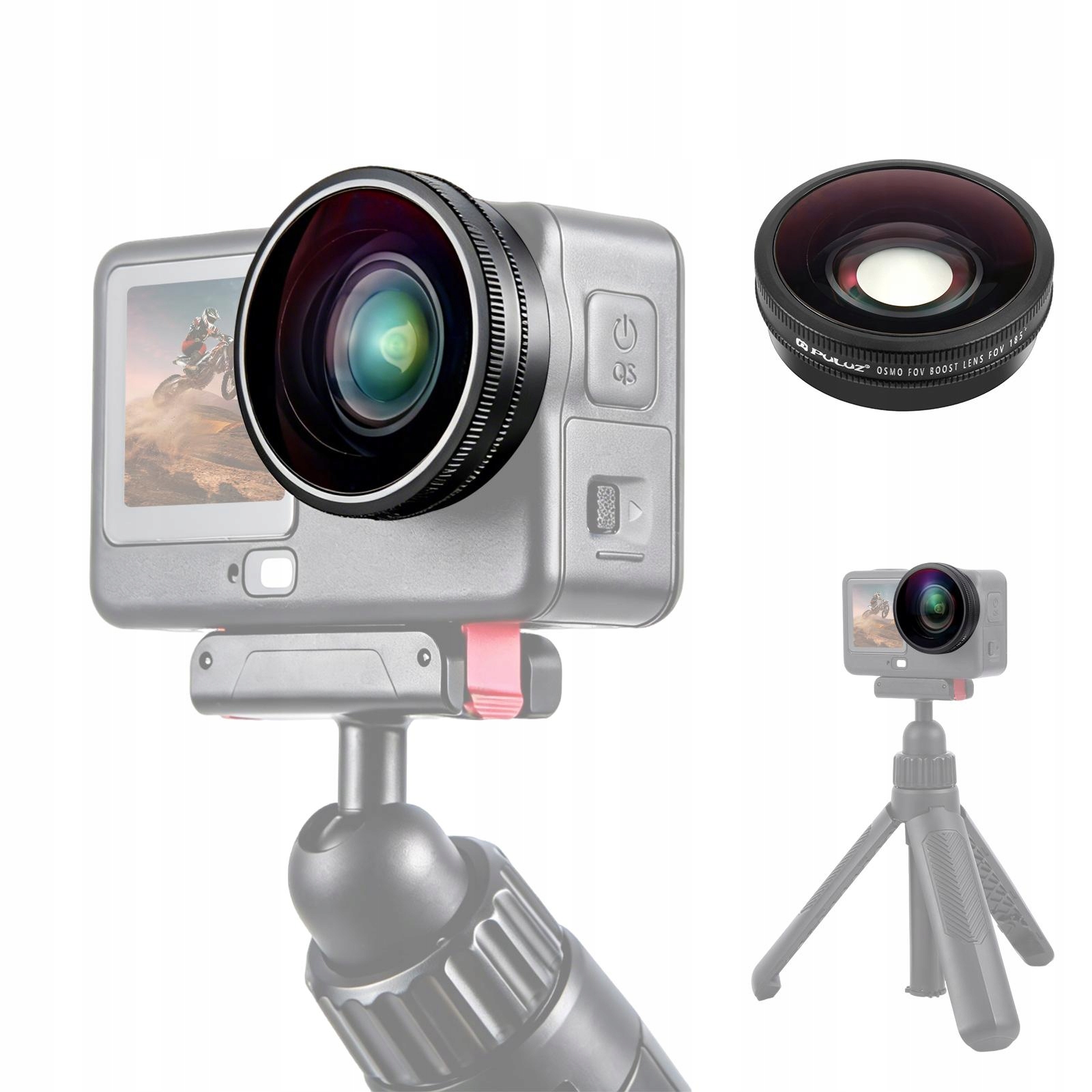 Širokouhlý objektív Fov Boost 185° pre Dji Osmo Action 6, Hd sklo