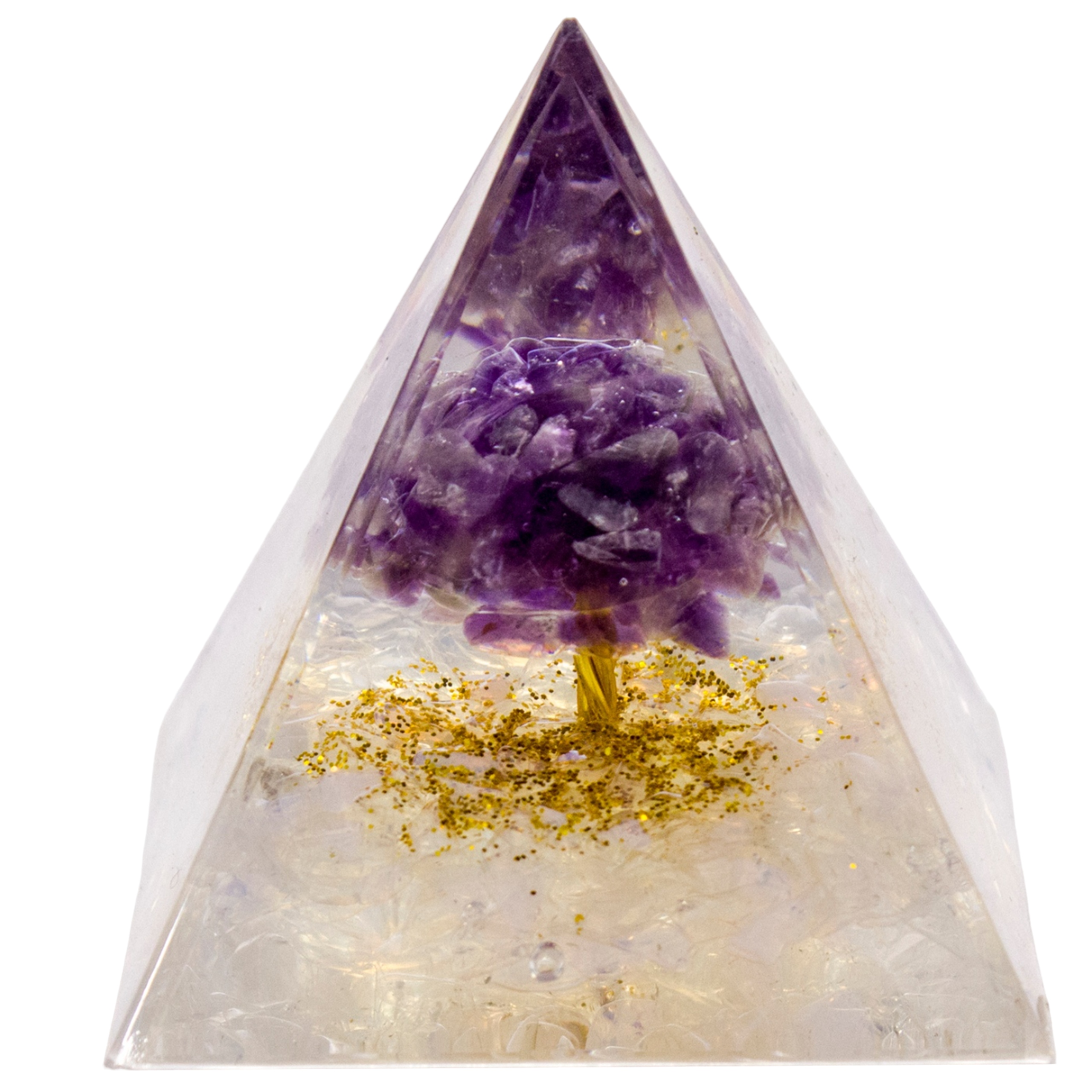 

Piramidka Orgonit Kryształ Ametyst Medytacja 5 cm