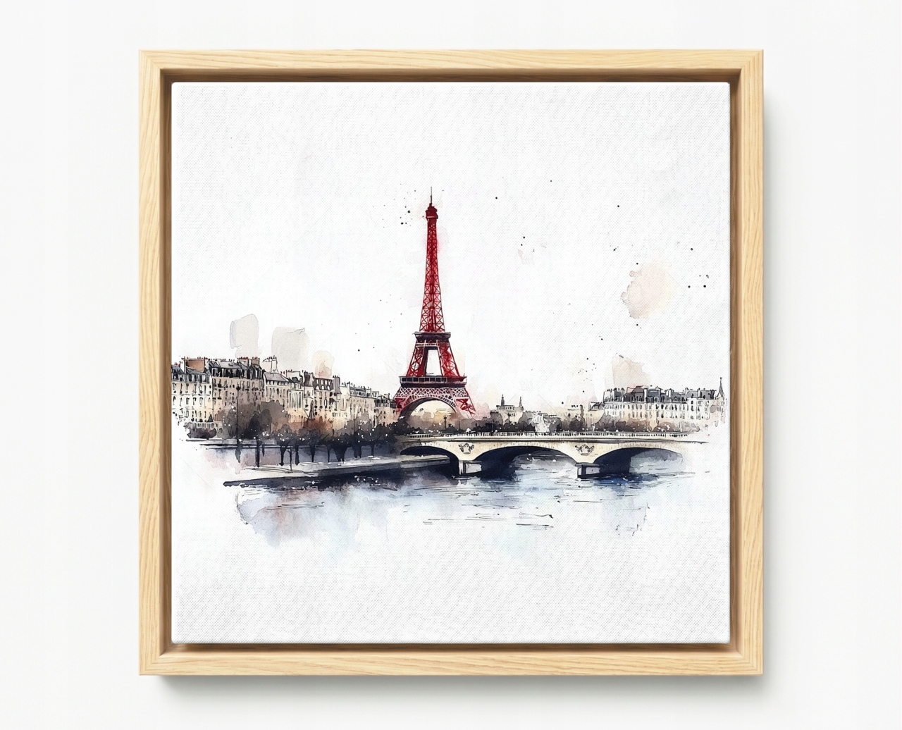 Obraz Rama American Box Paríž Eiffelova Veža Francúzsko Akvarel Vintage 60x60